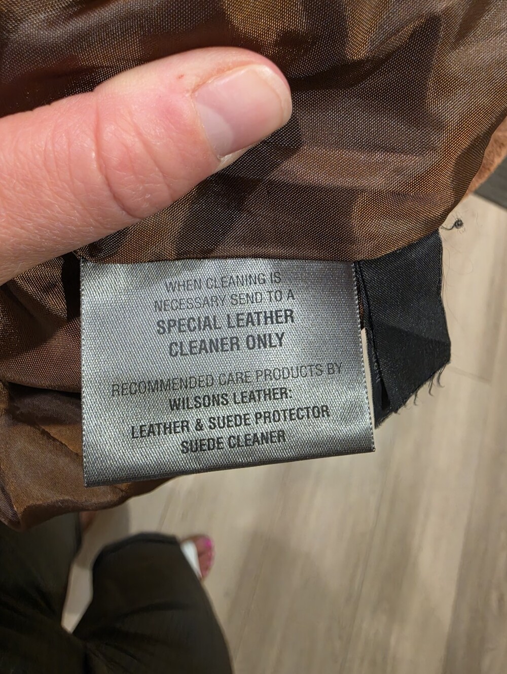 Wilsons Leather Brown Suede Jacket Large - Picture 4 of 5